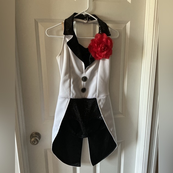 Top Hat & Tails Tuxedo Jacket Black and White Dance Costume Weissman Small Adult - Picture 3 of 6